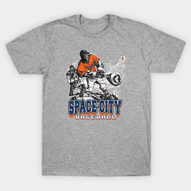 Space City Big Stick Baseball T-Shirt by MudgeSportswear